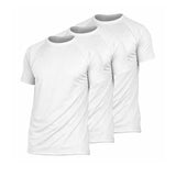 Kit 3 Camisetas Dry fit Tech UV+ - Brancas