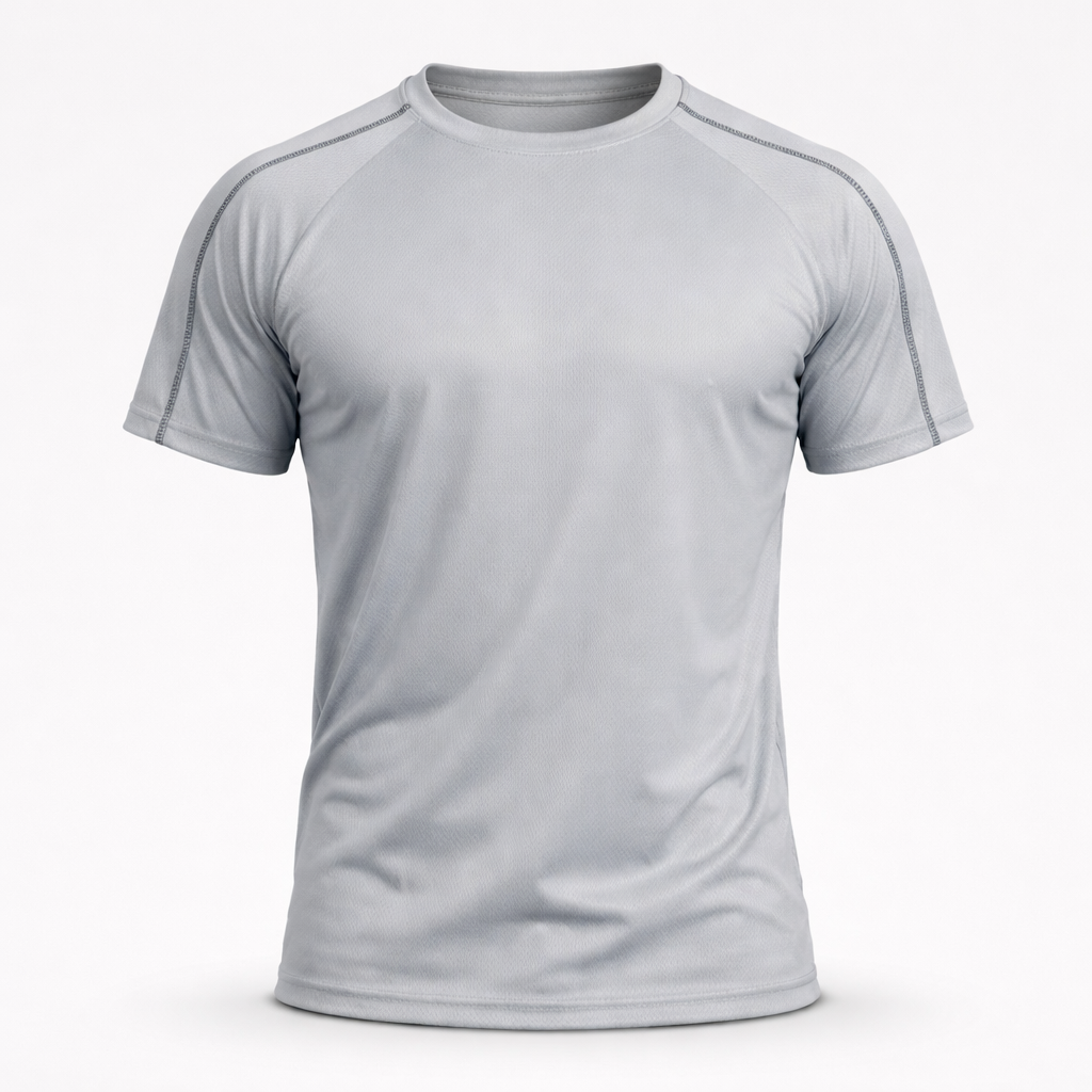Camiseta Dry Fit Tech com Traçador UV+ - Cinza