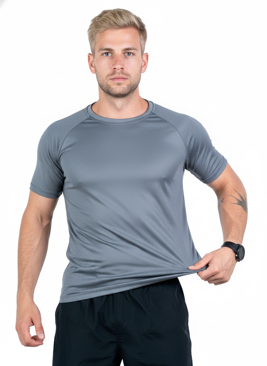 Camiseta Dry Fit Tech UV+ - Chumbo