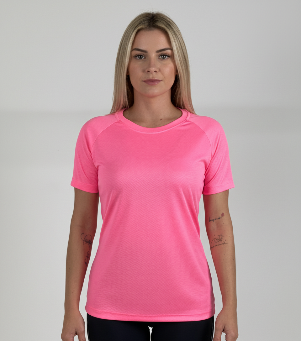 T-shirt Feminina Dry Fit Tech - Pink