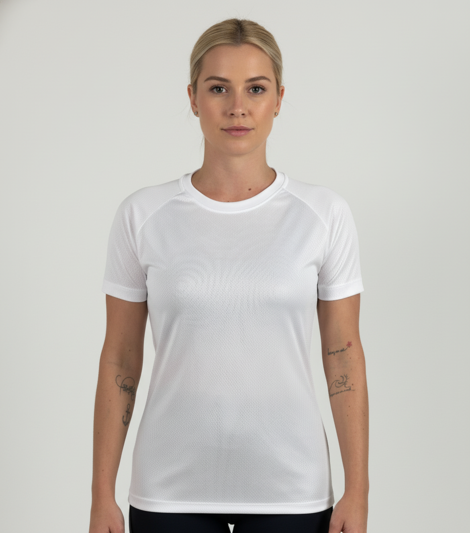 T-shirt Feminina Dry Fit Tech -  Branca