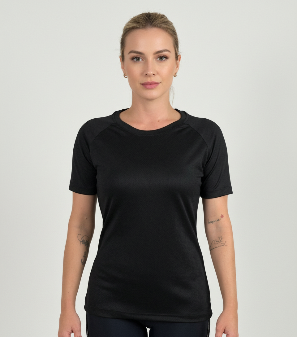 T-shirt Feminina Dry Fit Tech -  Preta