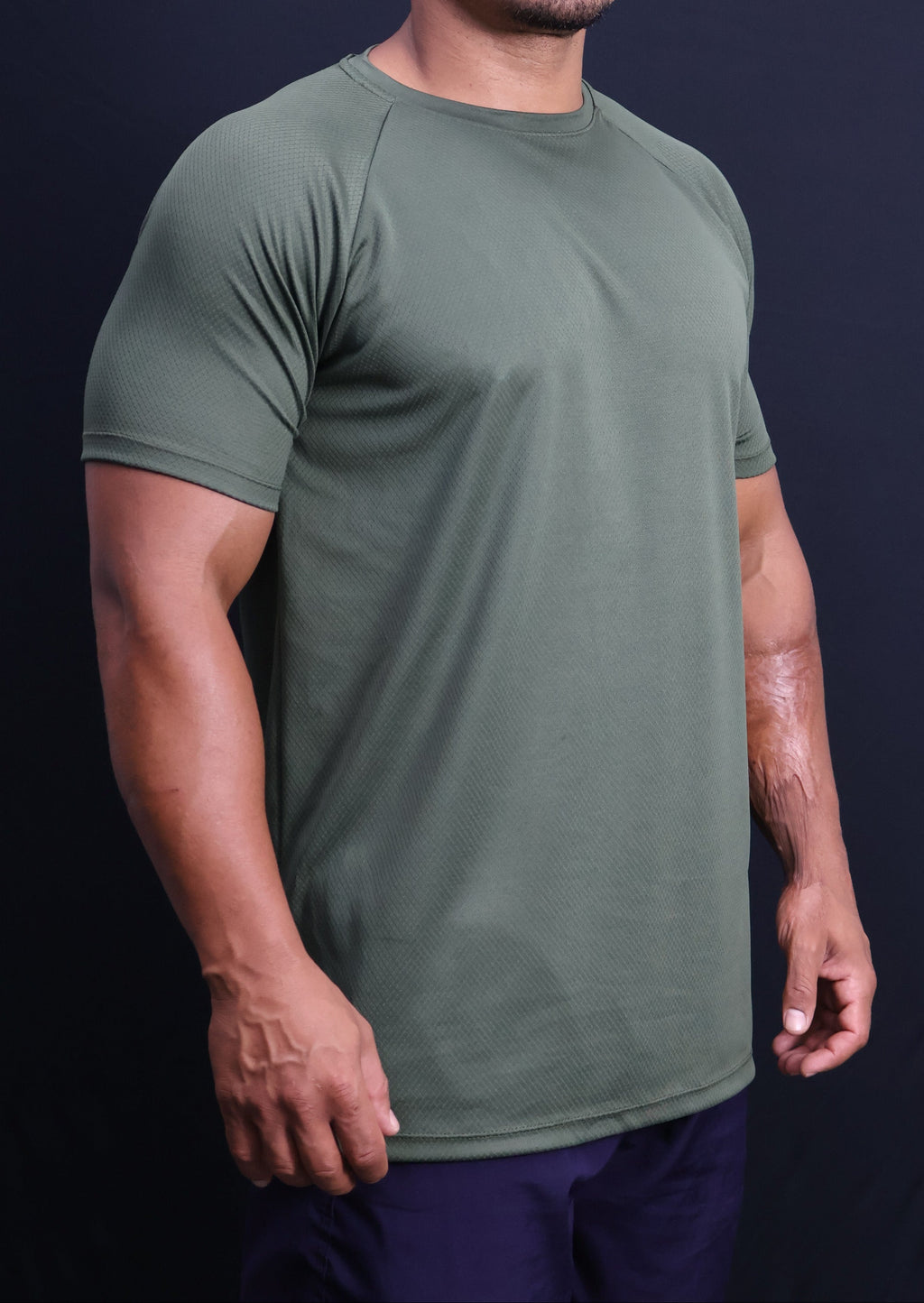 Camiseta Dry Fit Tech UV+ - Verde militar