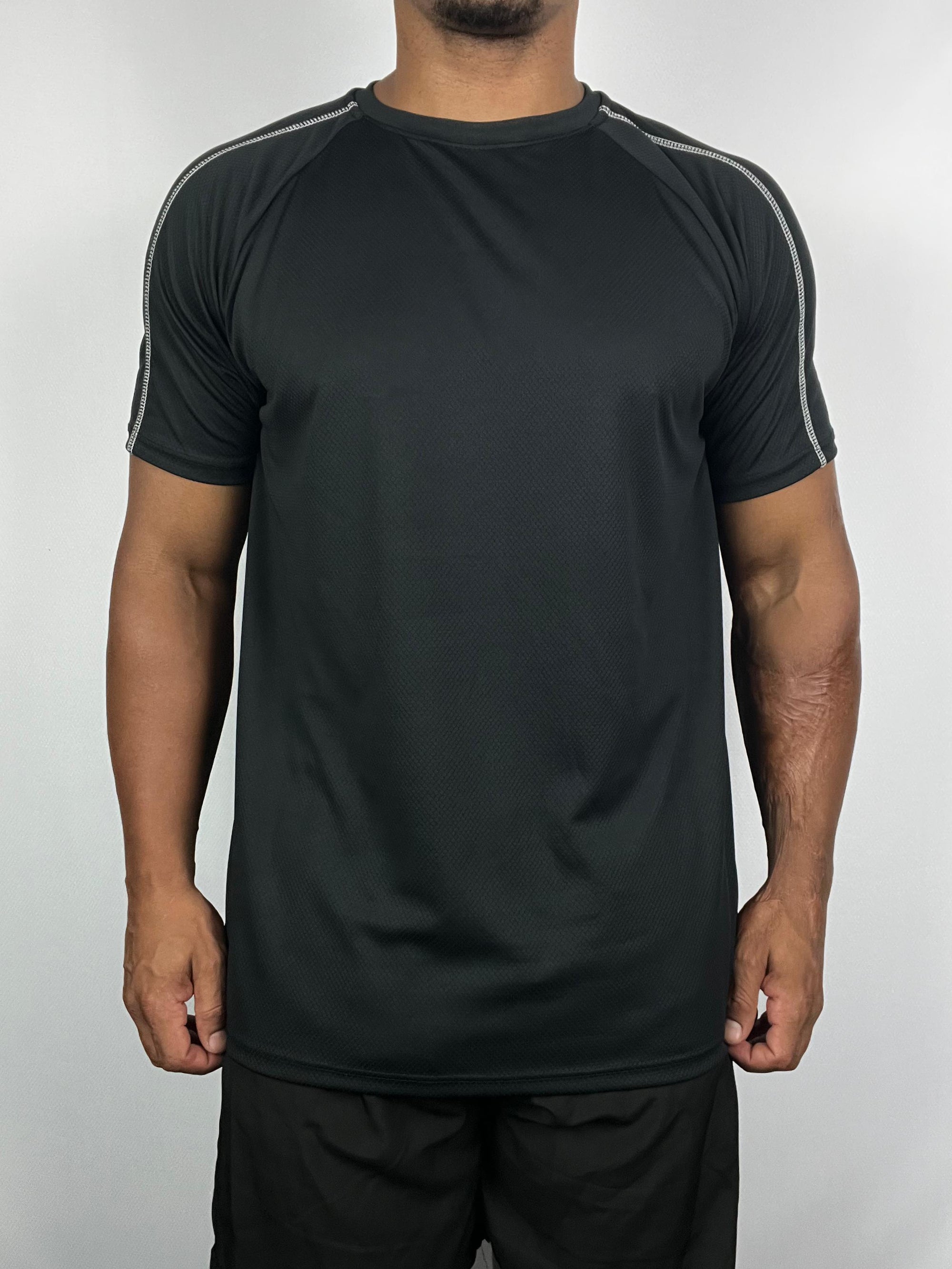 Camiseta Dry Fit Tech com Traçador UV+ - Preta