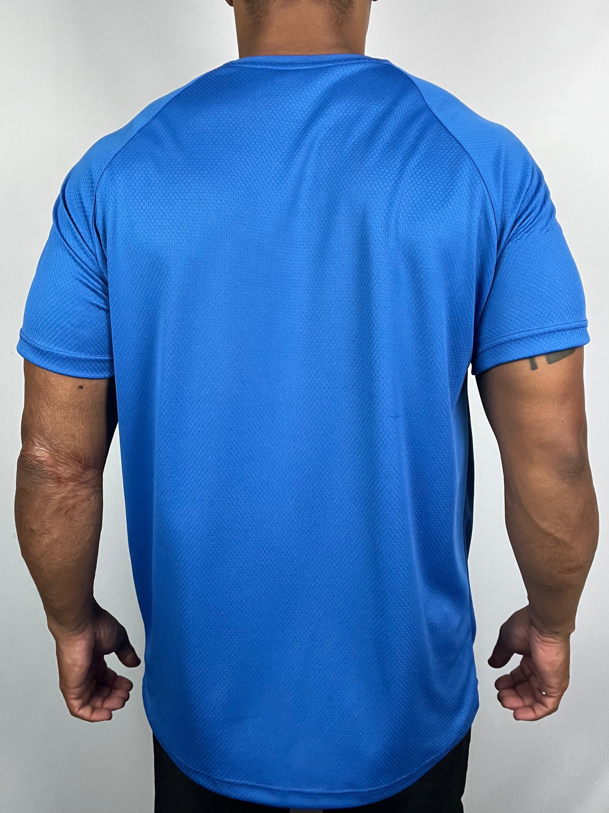 Camiseta Dry Fit Tech com Traçador UV+ Azul