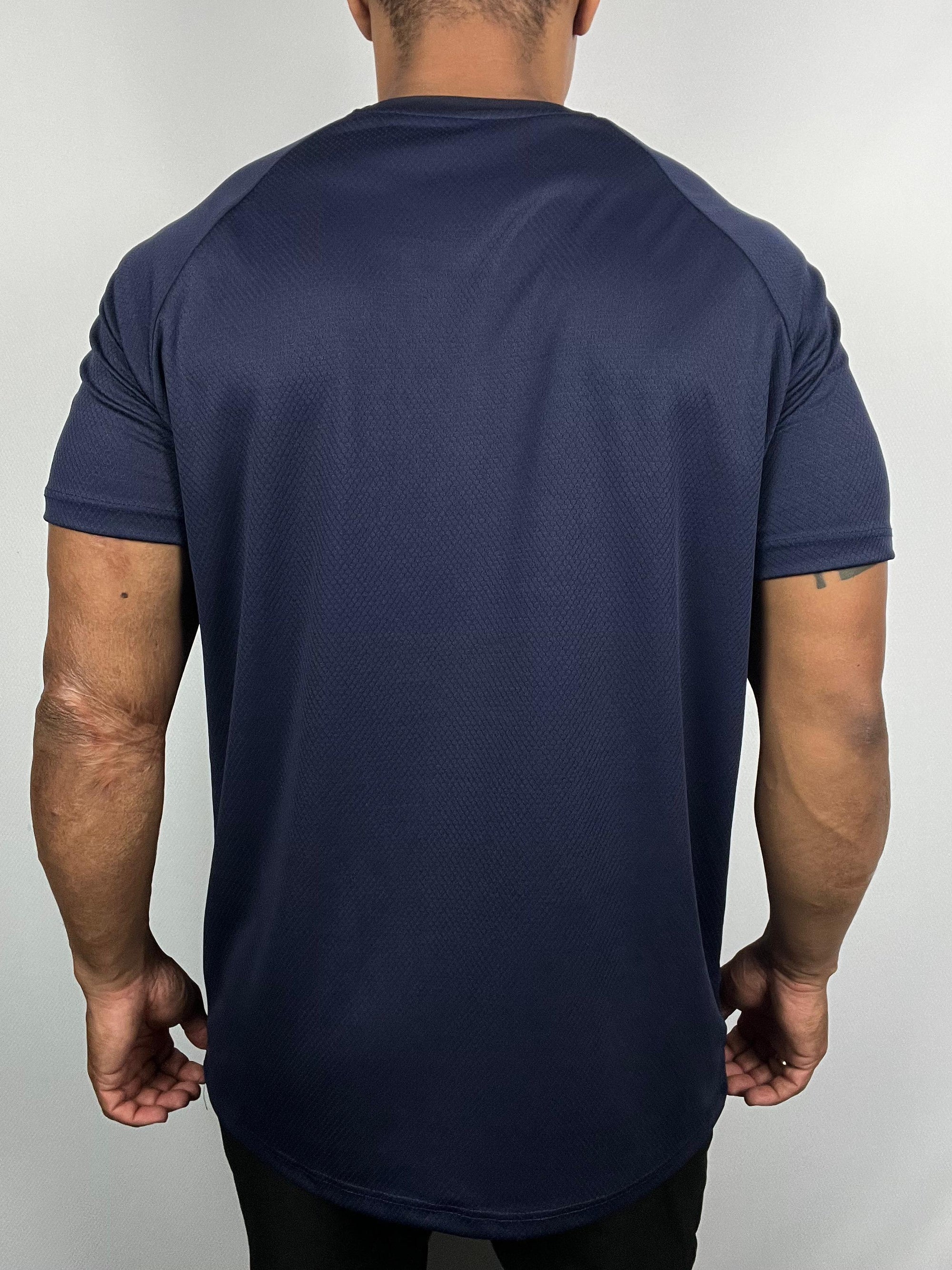 Camiseta Dry Fit Tech com Traçador UV+ - Marinho