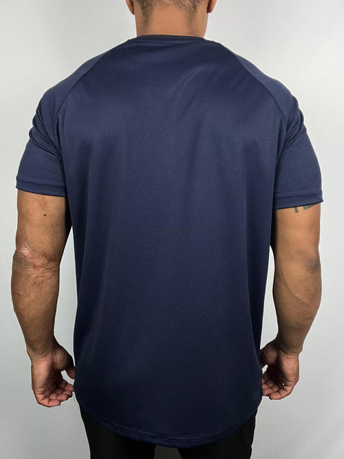 Camiseta Dry Fit Tech com Traçador UV+ - Marinho