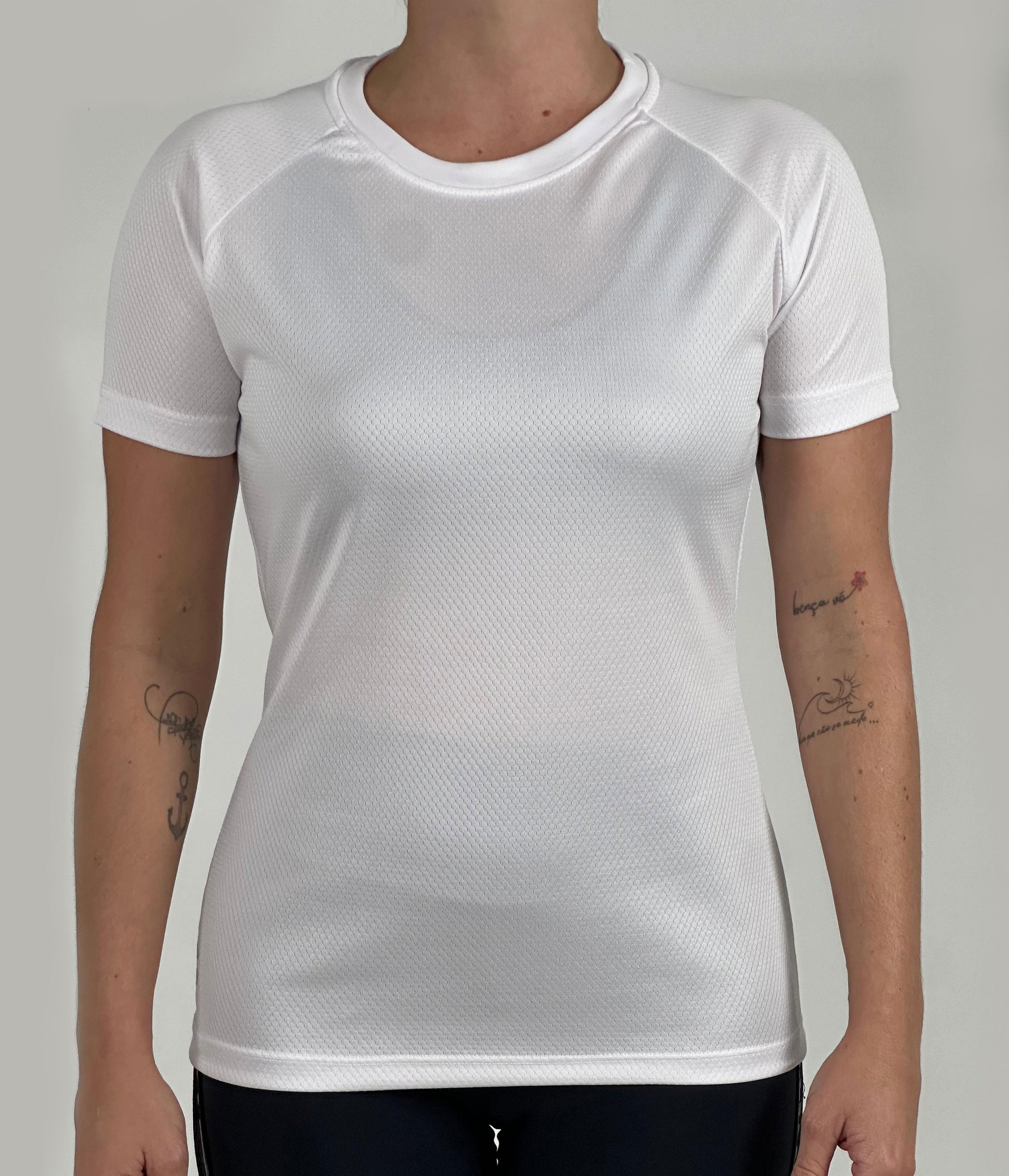 T-shirt Feminina Dry Fit Tech -  Branca