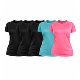 Kit 5 T-shirt Feminina Dry fit Tech UV+